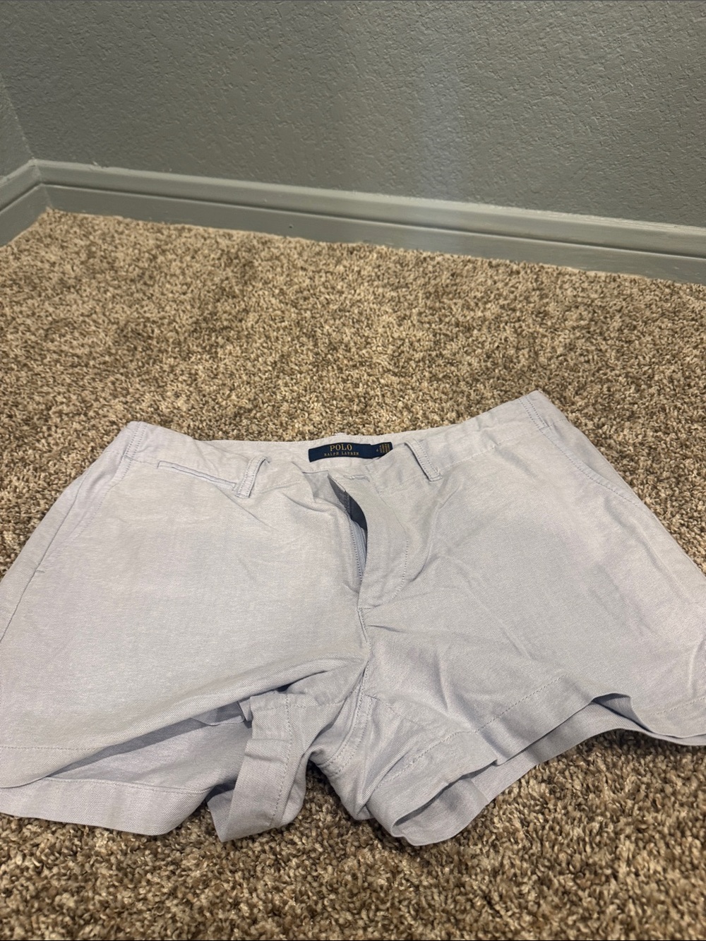Polo by Ralph Lauren’s Women’s Pale Blue Flat Front Shorts